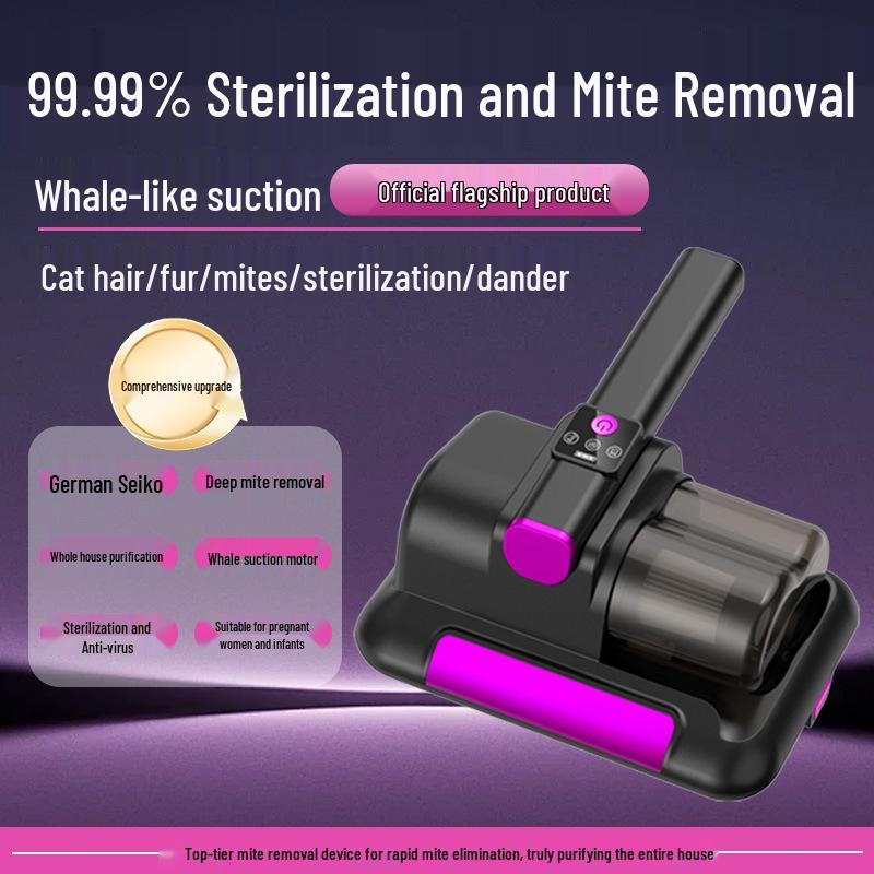 Portable Strong Suction Mite Removal Device with UV Sterilization for Beds чёрный/фиолетовый
Portable Strong Suction Mite Removal Device with UV Sterilization for Beds чёрный/фиолетовый