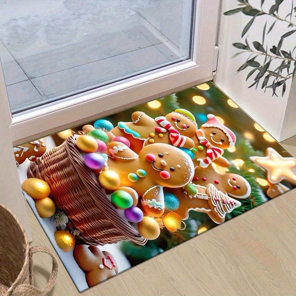1pc Christmas Themed Rug, Cute Gingerbread Man Print, Bedside Carpet, Non slip Laundry Room Mat, Machine Washable Water Absorbing Entrance D 60cm by 90cm
1pc Christmas Themed Rug, Cute Gingerbread Man Print, Bedside Carpet, Non slip Laundry Room Mat, Machine Washable Water Absorbing Entrance D 60cm by 90cm