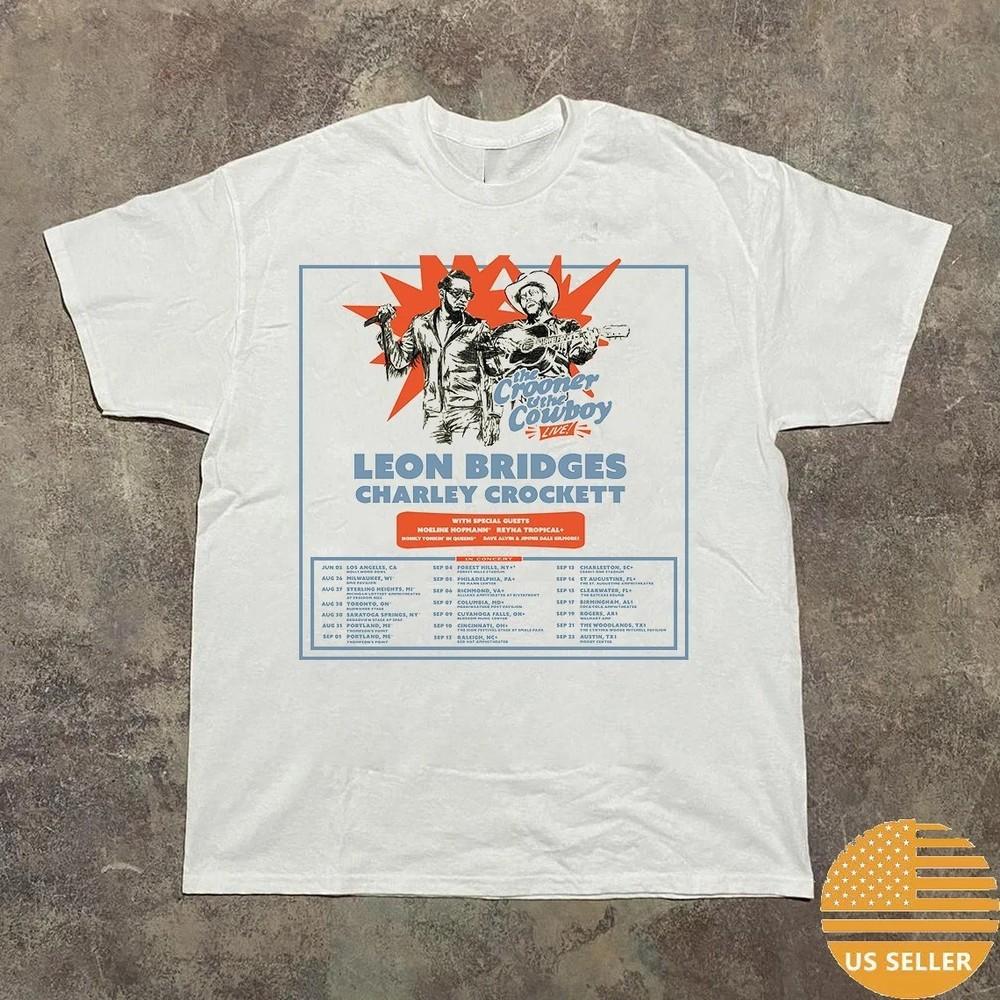 Leon Bridges Charley Crockett The Crooner The Cowboy Tour T Shirt S5XL MI451 Unisex T-Shirt L
Leon Bridges Charley Crockett The Crooner The Cowboy Tour T Shirt S5XL MI451 Unisex T-Shirt L