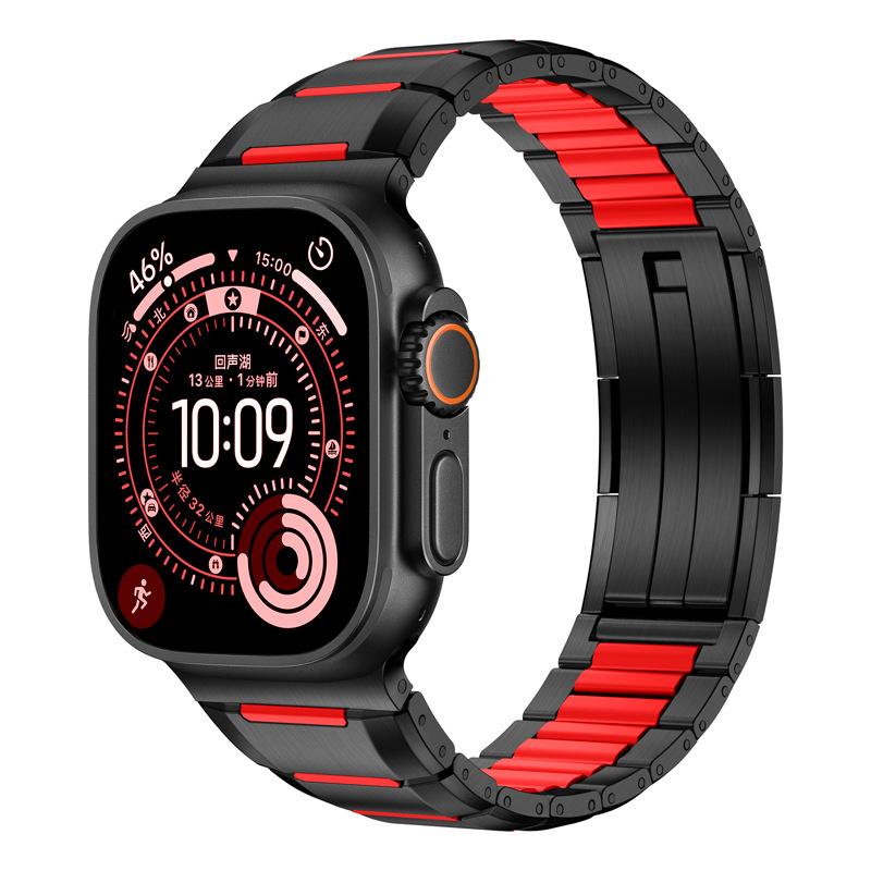 Резиновый ремешок из нержавеющей стали для Apple Watch Ultra 3 2 49 мм 46 45 44 42 41 40 38 мм Ремешок с раскладывающейся застежкой Iwatch Серии 11 10 9 8 7 6SE 38 40 41mm
Резиновый ремешок из нержавеющей стали для Apple Watch Ultra 3 2 49 мм 46 45 44 42 41 40 38 мм Ремешок с раскладывающейся застежкой Iwatch Серии 11 10 9 8 7 6SE 38 40 41mm