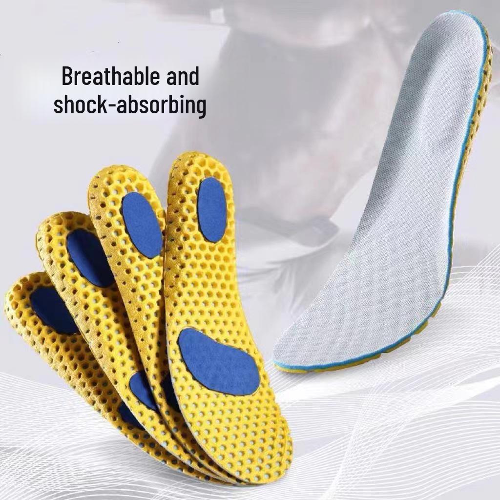 High Elastic Shock Absorption Breathable Insoles for Men & Women - Ideal for Running, Basketball, Military Training, and Summer Wear 41-42
High Elastic Shock Absorption Breathable Insoles for Men & Women - Ideal for Running, Basketball, Military Training, and Summer Wear 41-42
