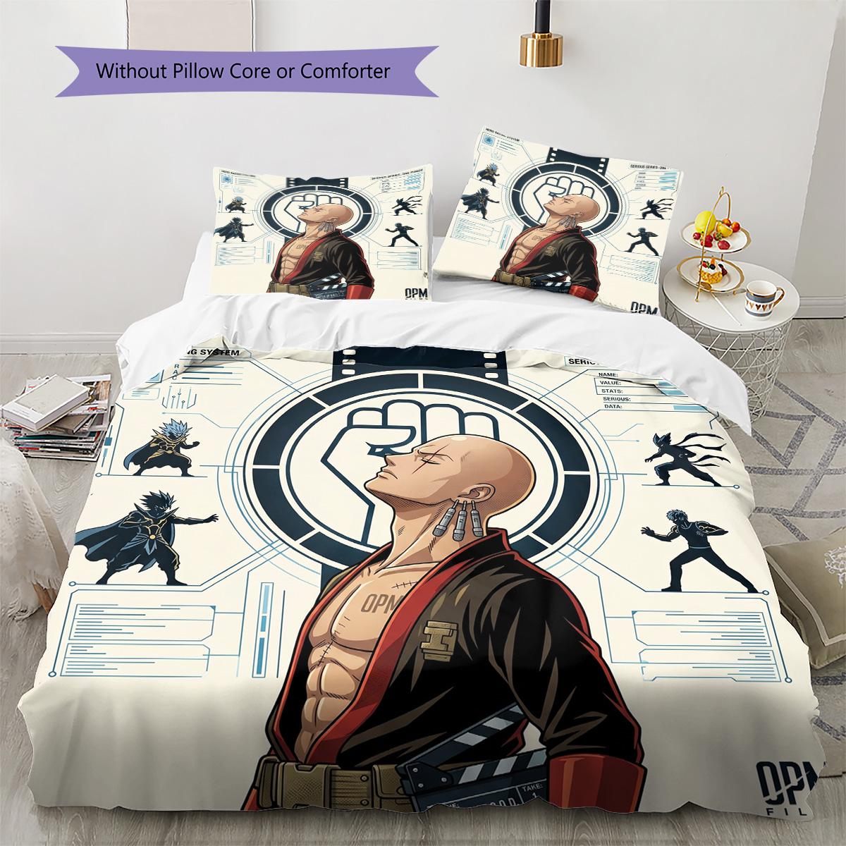 One Punch Man Pillowcase & Duvet Cover Set for Home Decor Birthday Gift (1 * duvet cover + 2 * pillowcase, without core) 135x200cm
One Punch Man Pillowcase & Duvet Cover Set for Home Decor Birthday Gift (1 * duvet cover + 2 * pillowcase, without core) 135x200cm