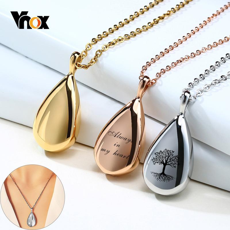 Vnox Classic Waterdrop Pendant for Women Free Personalized Elegant Lady Necklace Openable Cremation Urn Keepsake Jewelry
Vnox Classic Waterdrop Pendant for Women Free Personalized Elegant Lady Necklace Openable Cremation Urn Keepsake Jewelry