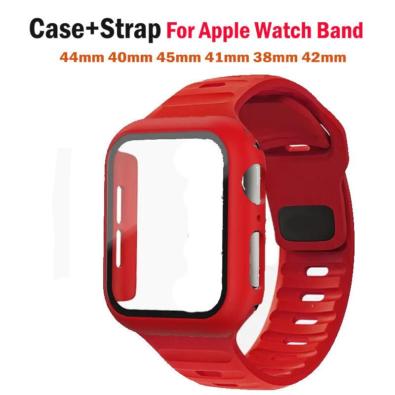 Чехол + ремешок для Apple Watch Band 44 мм, 40 мм, 45 мм, 41 мм, 38 мм, 42 мм, силиконовый спортивный браслет для умных часов iWatch 3, 4, 5, 6 SE 7, 8, 9
Чехол + ремешок для Apple Watch Band 44 мм, 40 мм, 45 мм, 41 мм, 38 мм, 42 мм, силиконовый спортивный браслет для умных часов iWatch 3, 4, 5, 6 SE 7, 8, 9