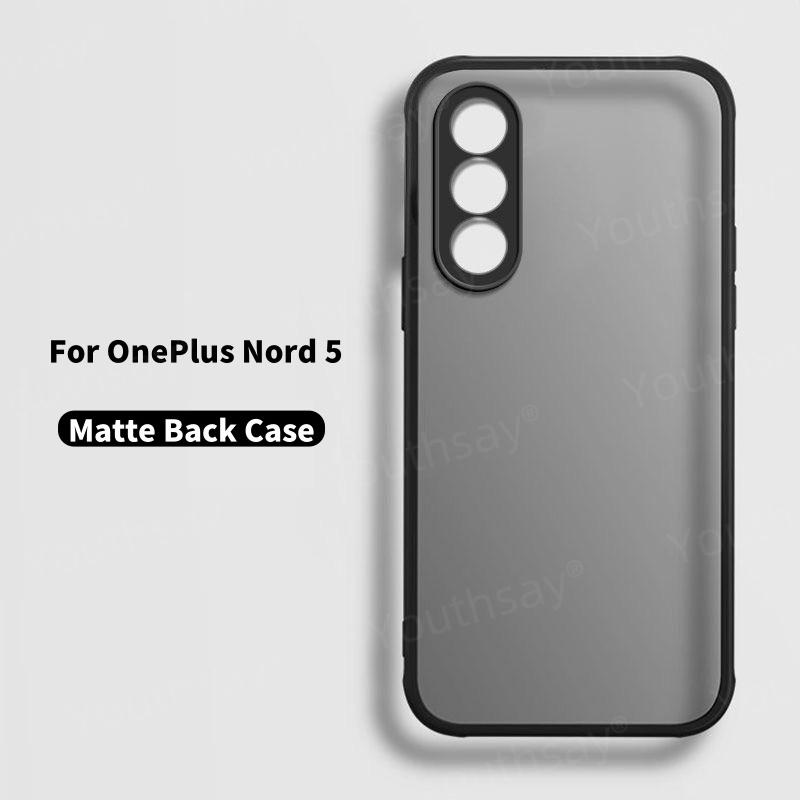 Для чехла OnePlus Nord 5 OnePlus Nord 5 Funda Coque Матовый Прозрачный ПК Ударопрочный TPU Край Прозрачная Защитная Крышка для Телефона OnePlus Nord 5 For OnePlus Nord 5 матовый черный