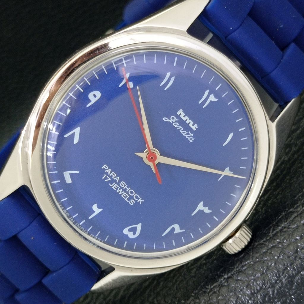 INDIAN HMT JANATA HAND-WINDING MENS ARABIC BLUE COLOR DIAL WATCH a431107-2 R105-a431107
INDIAN HMT JANATA HAND-WINDING MENS ARABIC BLUE COLOR DIAL WATCH a431107-2 R105-a431107