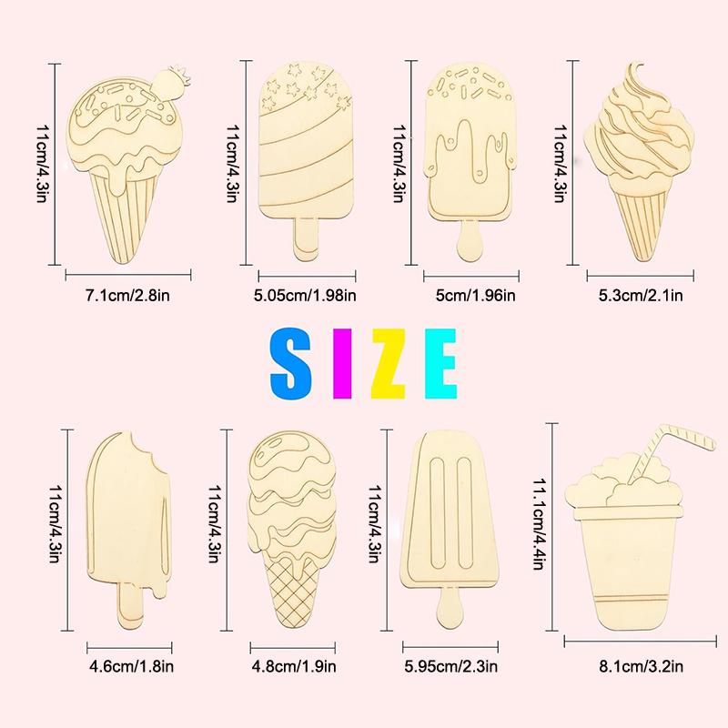 8 Pcs 8 Styles Unfinished Ice Cream Wood Cabochons Cutout Slice Imitation Food Ice Lolly Drink Cone Slice For Diy Craft Paintin
8 Pcs 8 Styles Unfinished Ice Cream Wood Cabochons Cutout Slice Imitation Food Ice Lolly Drink Cone Slice For Diy Craft Paintin