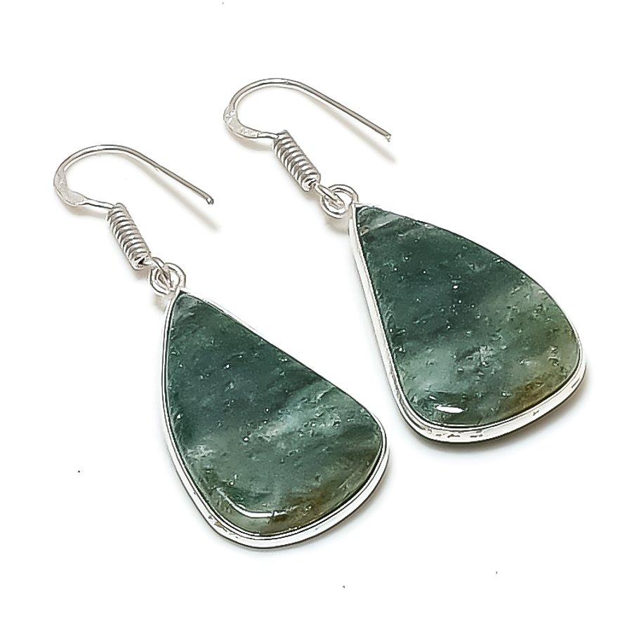 Natural Green Aventurine Gemstone 925 Sterling Silver Earring 1.85 AE-11530
Natural Green Aventurine Gemstone 925 Sterling Silver Earring 1.85 AE-11530