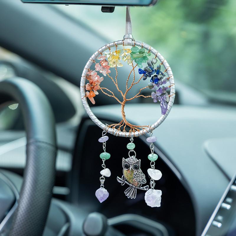 Crystal Owl Tree of Life Sun Catcher Hanging Car Ornament Natural Gem Stones Amethyst White Suncatcher Home Room Decoration Gift
Crystal Owl Tree of Life Sun Catcher Hanging Car Ornament Natural Gem Stones Amethyst White Suncatcher Home Room Decoration Gift