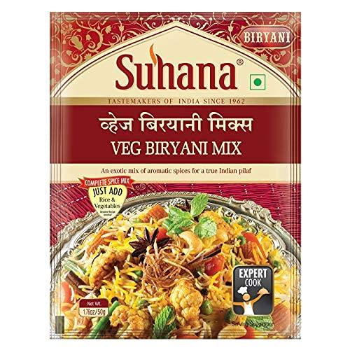 Suhana Veg Biryani Spice Mix 50 g Pack Of 2 Easy Cook Rice Seasoning For Flavorful Homemade Meals
Suhana Veg Biryani Spice Mix 50 g Pack Of 2 Easy Cook Rice Seasoning For Flavorful Homemade Meals