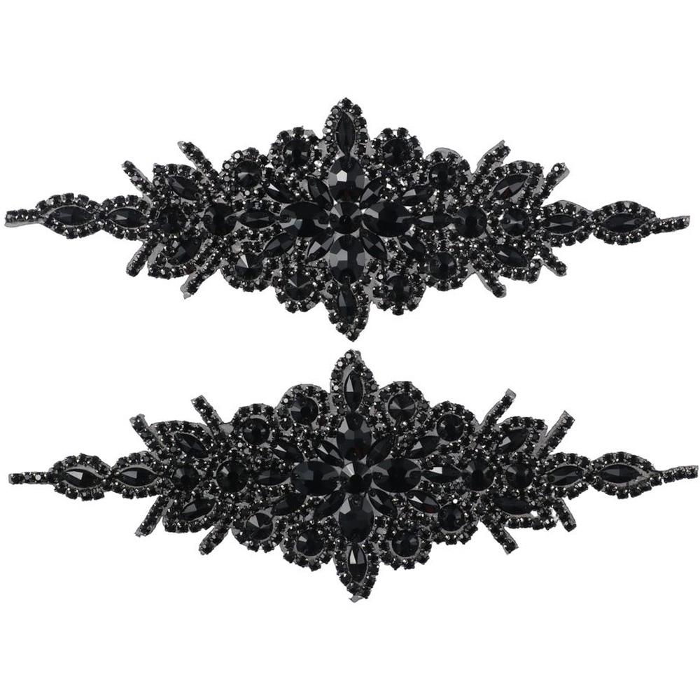 2pcs Diamond Belt Rhinestone Rhinestone Applique Black, Silver 25.8cm Silver 25.8CM Iron on Patch Shoes чорний
2pcs Diamond Belt Rhinestone Rhinestone Applique Black, Silver 25.8cm Silver 25.8CM Iron on Patch Shoes чорний