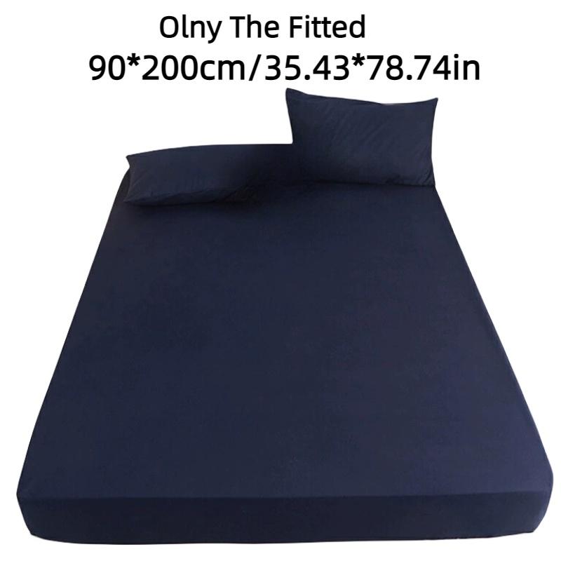 Color Solid Bed Fitted Sheet Polyester Bedding Sheets Waterproof Home Decoration 90*200cm/35.43*78.74in темно-синий
Color Solid Bed Fitted Sheet Polyester Bedding Sheets Waterproof Home Decoration 90*200cm/35.43*78.74in темно-синий