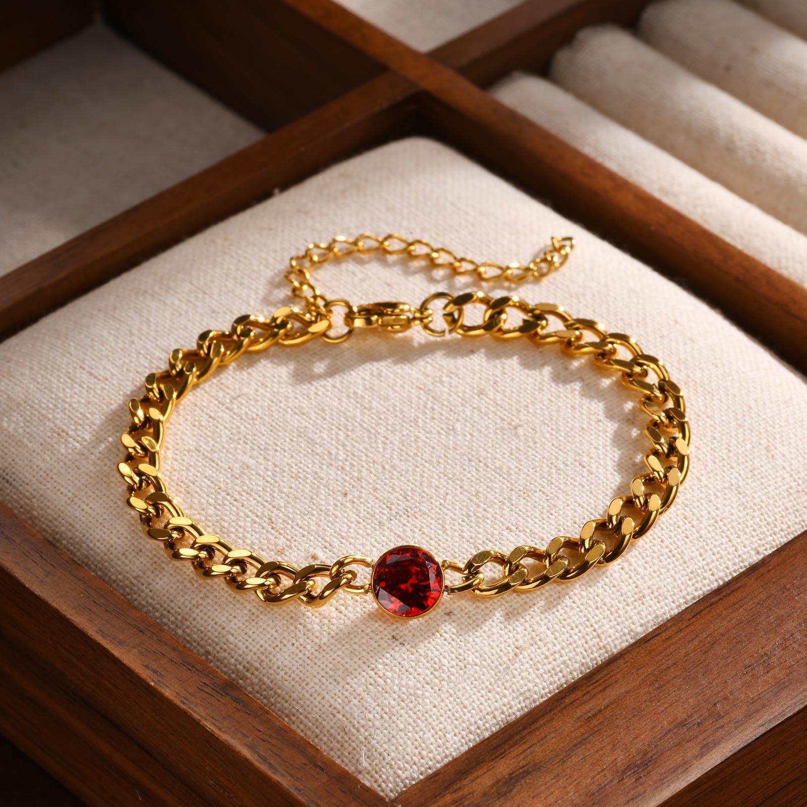 Stainless Steel Bracelets Round Zirconia Chunky Cuban Chain Bracelet for Women Girls Vintage Fashion Jewelry Party Gifts 16-21cm adjustable
Stainless Steel Bracelets Round Zirconia Chunky Cuban Chain Bracelet for Women Girls Vintage Fashion Jewelry Party Gifts 16-21cm adjustable