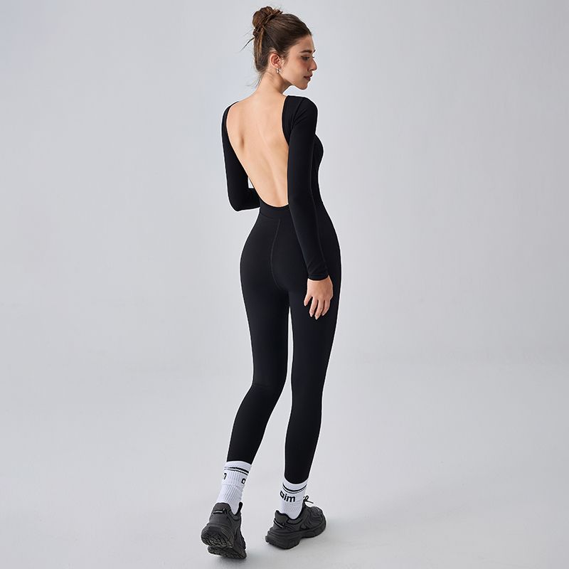 Mitaogirl European and American Sexy Backless Bodysuit Women s Long-Sleeved Yoga Clothes Kendall One-Piece Exercise Workout Pants Black S
Mitaogirl European and American Sexy Backless Bodysuit Women s Long-Sleeved Yoga Clothes Kendall One-Piece Exercise Workout Pants Black S