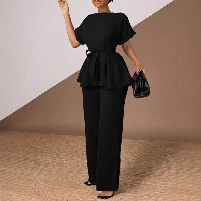 Women s Summer Solid Color Strappy Tops Wide Leg Pants Fashion Casual Suits for Women 2XL чорний
Women s Summer Solid Color Strappy Tops Wide Leg Pants Fashion Casual Suits for Women 2XL чорний