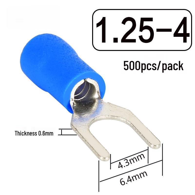 Rongyu SV 1.25-4 Insulated Fork Terminals
Rongyu SV 1.25-4 Insulated Fork Terminals