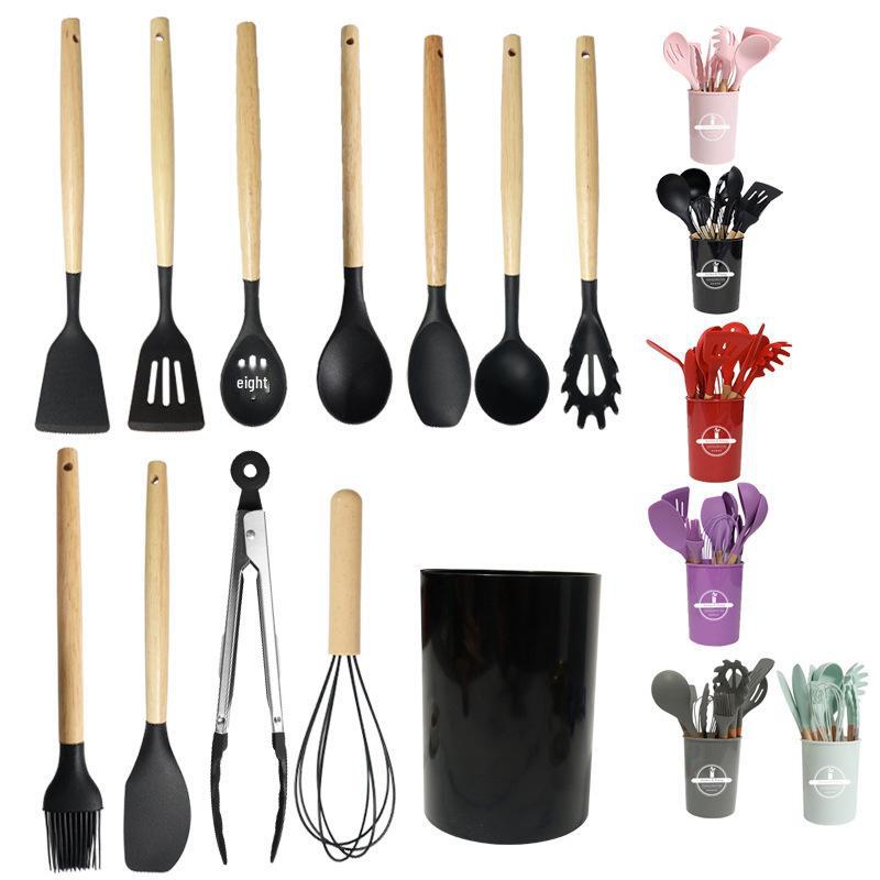 12-Piece Food-Grade Silicone Spatula Set with Beech Handles - Non-Stick Kitchenware (770g)
12-Piece Food-Grade Silicone Spatula Set with Beech Handles - Non-Stick Kitchenware (770g)