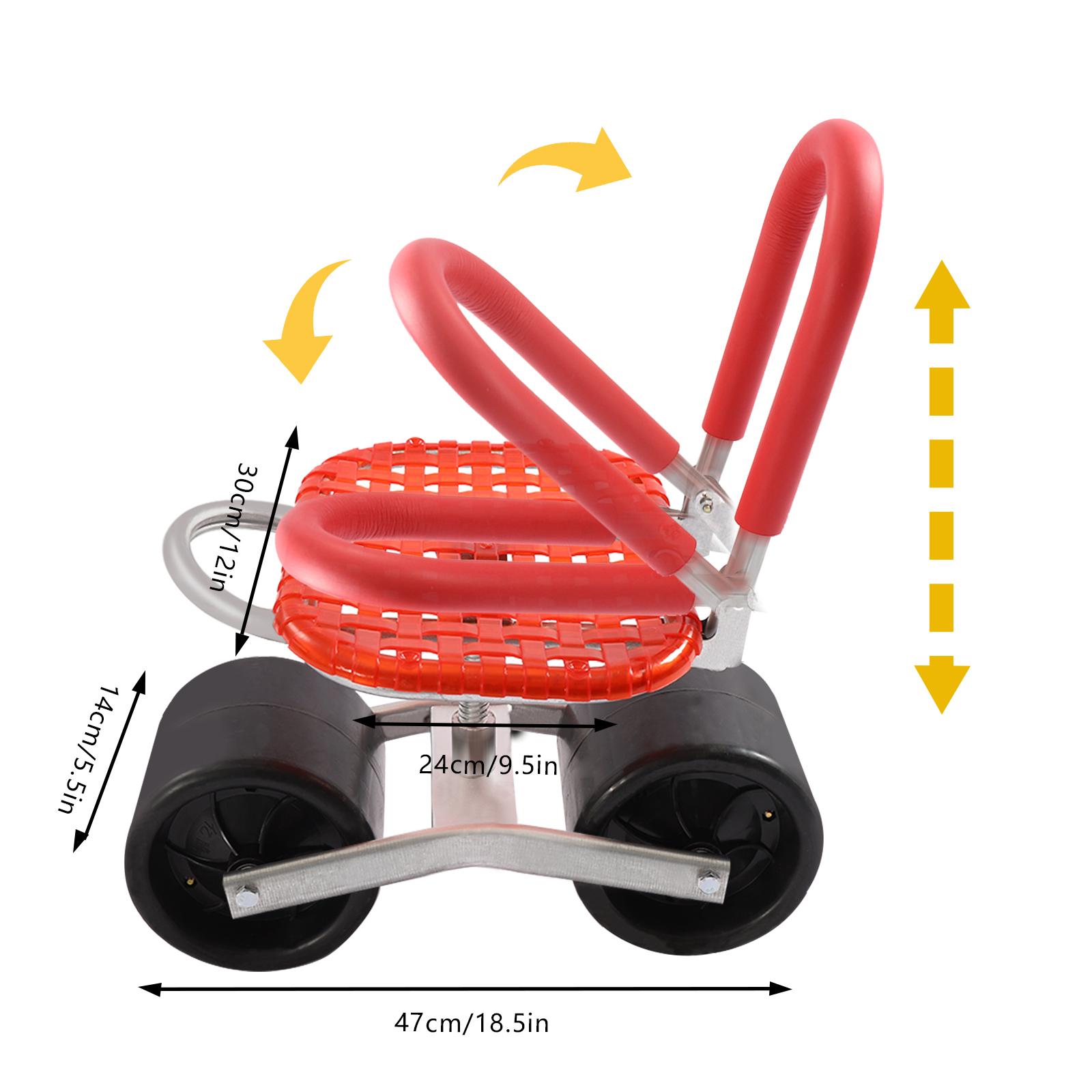 Garden Cart Rolling Stool with Wheels, Stable Workseat Sturdy Cart Adjustable Seat Height and Direction, Gardening Helper коралові червоний колір
Garden Cart Rolling Stool with Wheels, Stable Workseat Sturdy Cart Adjustable Seat Height and Direction, Gardening Helper коралові червоний колір