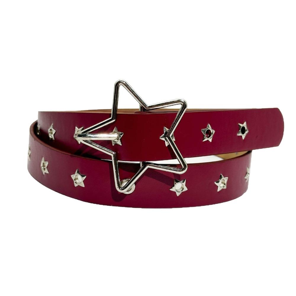 PU Leather Star Rivet Belt Spicy Girl Star Waistband Cool Men Belt Female красный
PU Leather Star Rivet Belt Spicy Girl Star Waistband Cool Men Belt Female красный