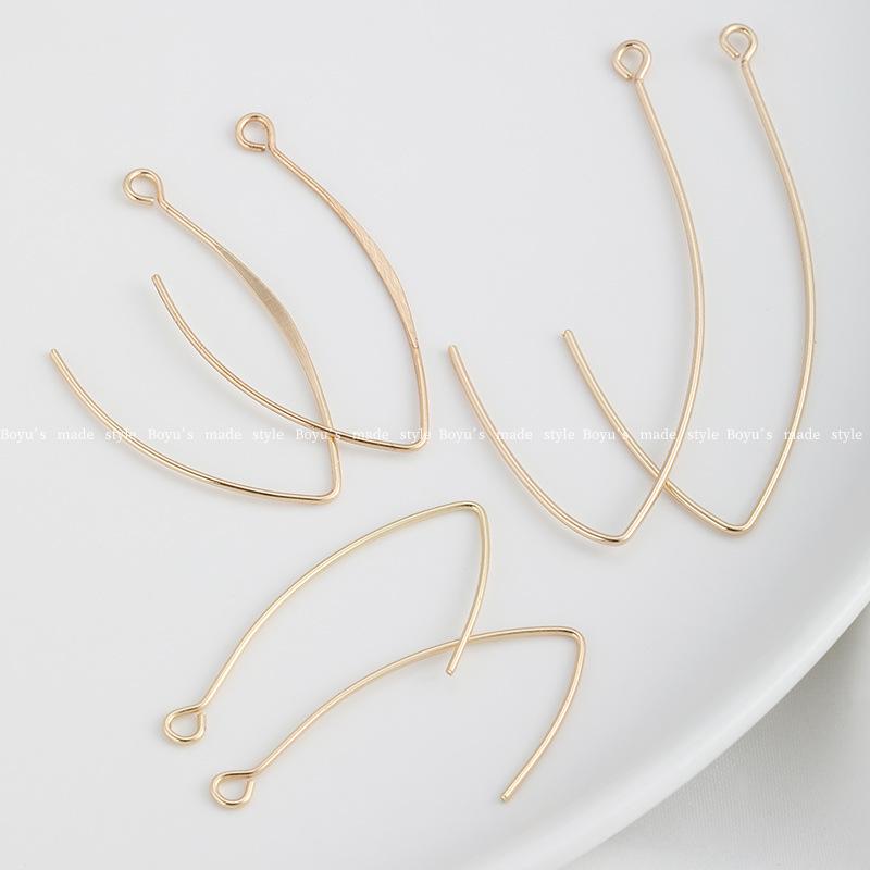 14K Gold-Filled Long V-Shaped Ear Hooks - Strong Color Retention, DIY Earring Accessories
14K Gold-Filled Long V-Shaped Ear Hooks - Strong Color Retention, DIY Earring Accessories