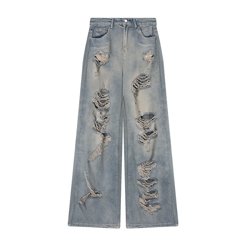 Kumikumi Waste Soil Wind Hole Denim Pants Women s Clothing Fall High Waist Drooping Loose Loose Pants Mop Pants Old Blue S
Kumikumi Waste Soil Wind Hole Denim Pants Women s Clothing Fall High Waist Drooping Loose Loose Pants Mop Pants Old Blue S