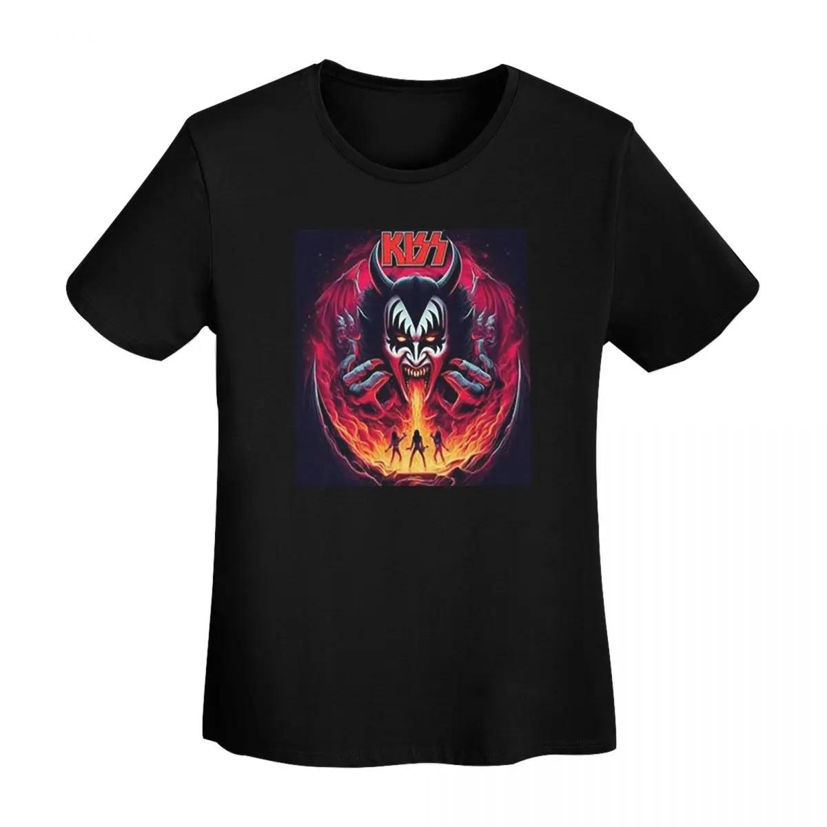KISS The Band Demon Red Rock Music TShirt Women Short Sleeve T Shirts Round Neck Clothes Cotton Summer Tees Streetwear 4XL
KISS The Band Demon Red Rock Music TShirt Women Short Sleeve T Shirts Round Neck Clothes Cotton Summer Tees Streetwear 4XL
