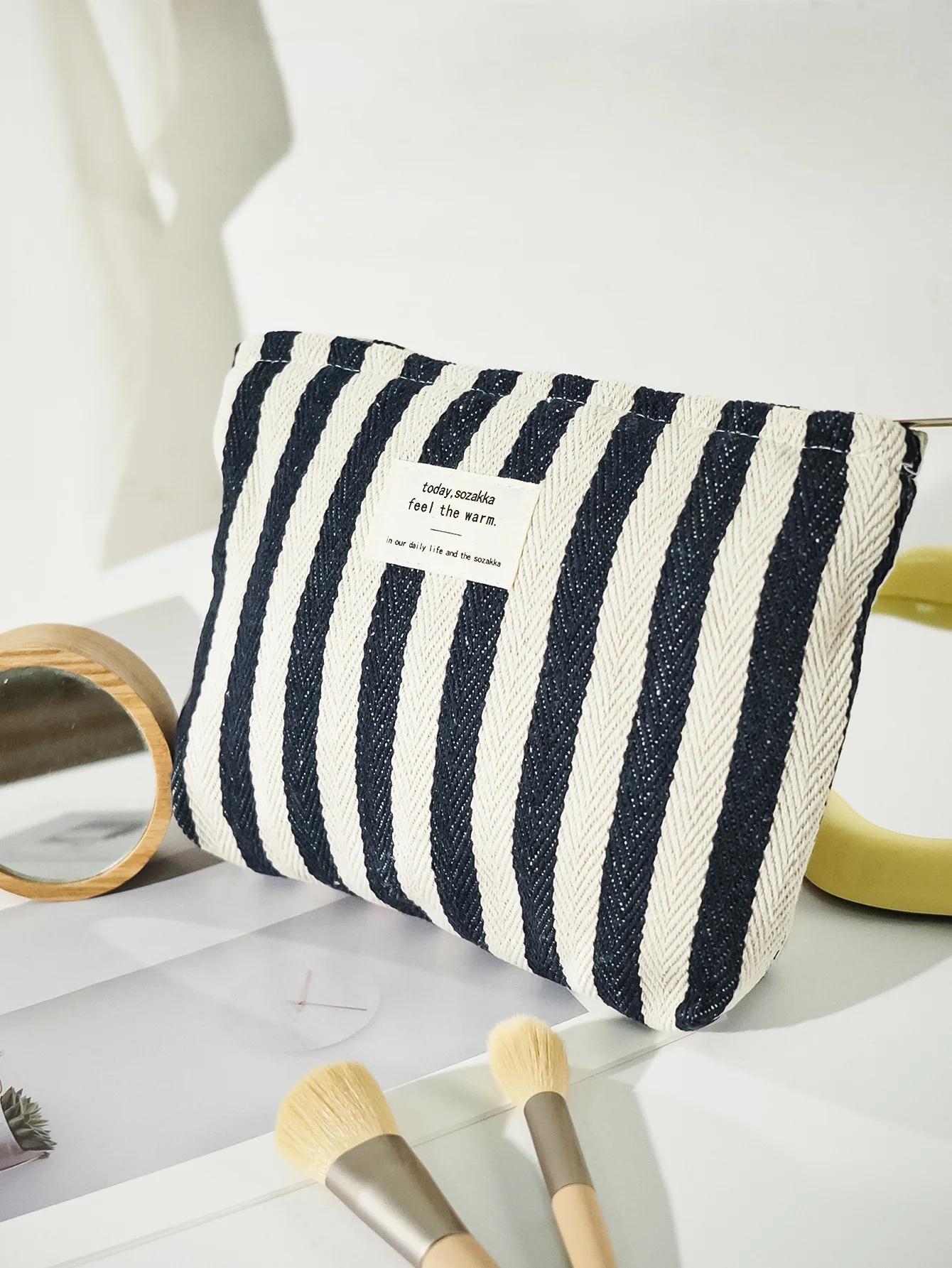 Женский полосатый косметический чехол-клатч, холщовая косметичка, женская сумка, переносной органайзер для туалетных принадлежностей, дорожный чехол синий
Женский полосатый косметический чехол-клатч, холщовая косметичка, женская сумка, переносной органайзер для туалетных принадлежностей, дорожный чехол синий