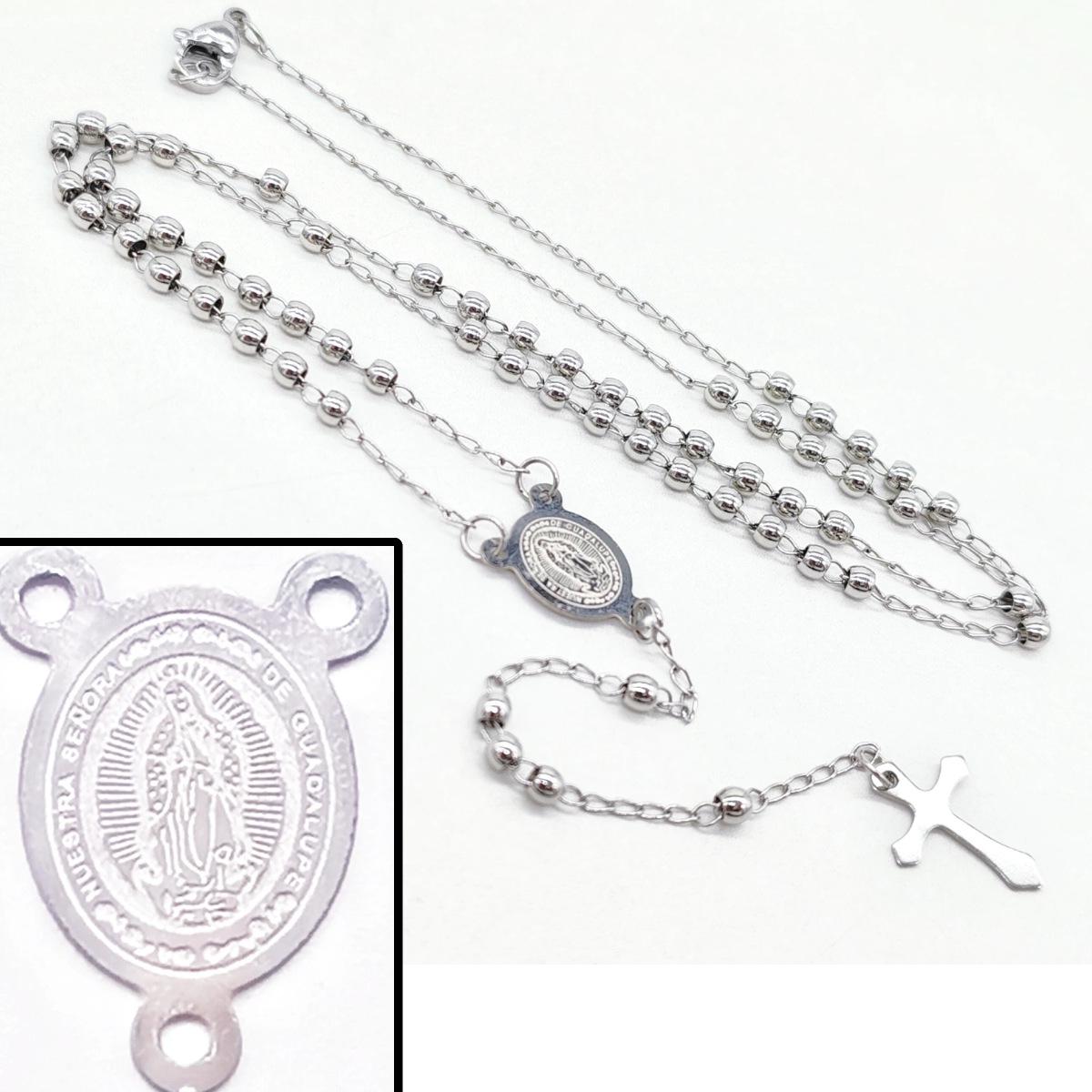 3M Stainless Steel Cross & Bead Necklace - Elegant Fashion Accessory Stainless Steel
3M Stainless Steel Cross & Bead Necklace - Elegant Fashion Accessory Stainless Steel