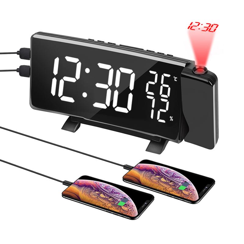TS-5210 LED Digital Projection Alarm Clock FM Radio Time Projector Table Clock Temperature and Humidity Meter A
TS-5210 LED Digital Projection Alarm Clock FM Radio Time Projector Table Clock Temperature and Humidity Meter A