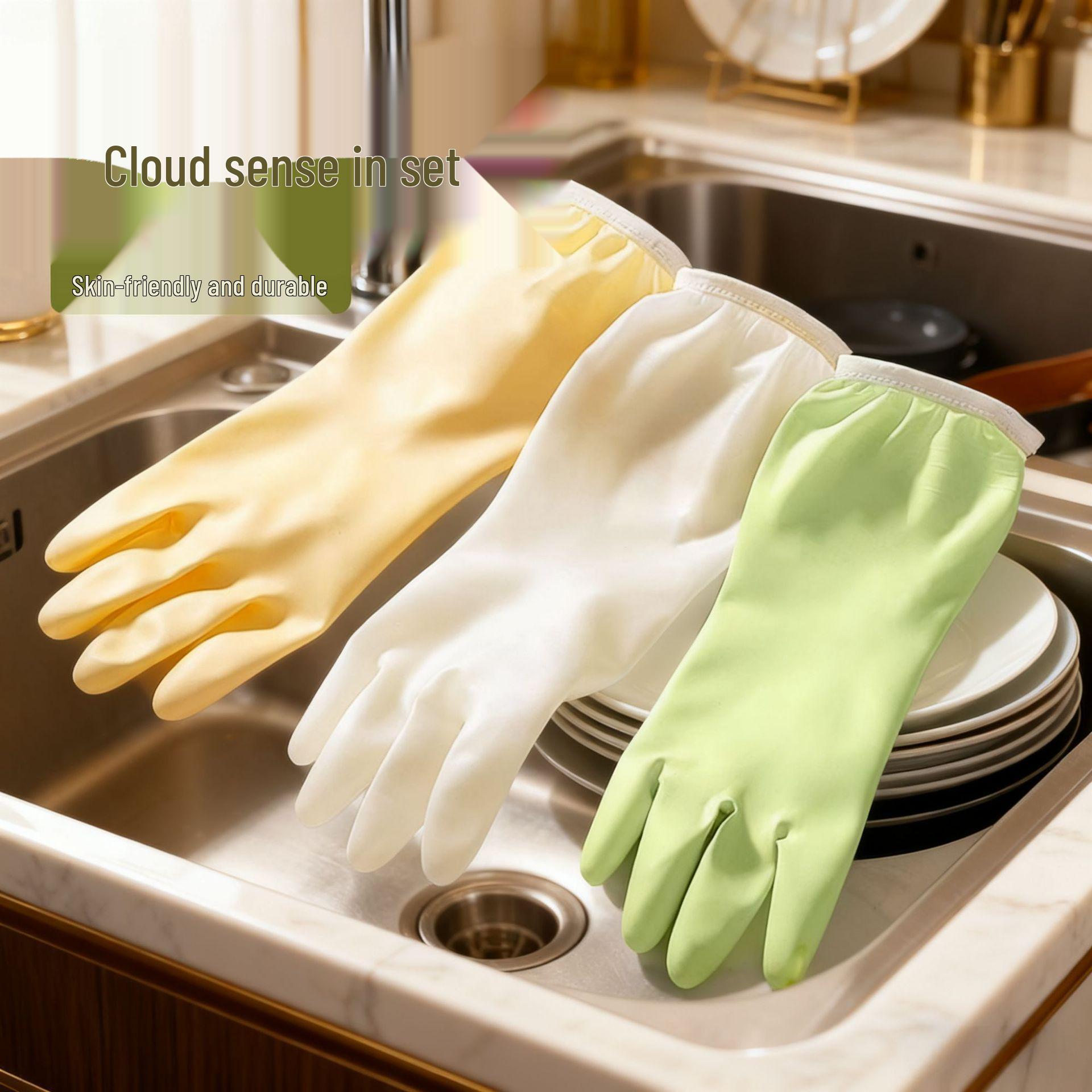 Прочные очень длинные водонепроницаемые перчатки для домашней работы и мытья посуды Cream White - Single Layer - 1 Pair
Прочные очень длинные водонепроницаемые перчатки для домашней работы и мытья посуды Cream White - Single Layer - 1 Pair