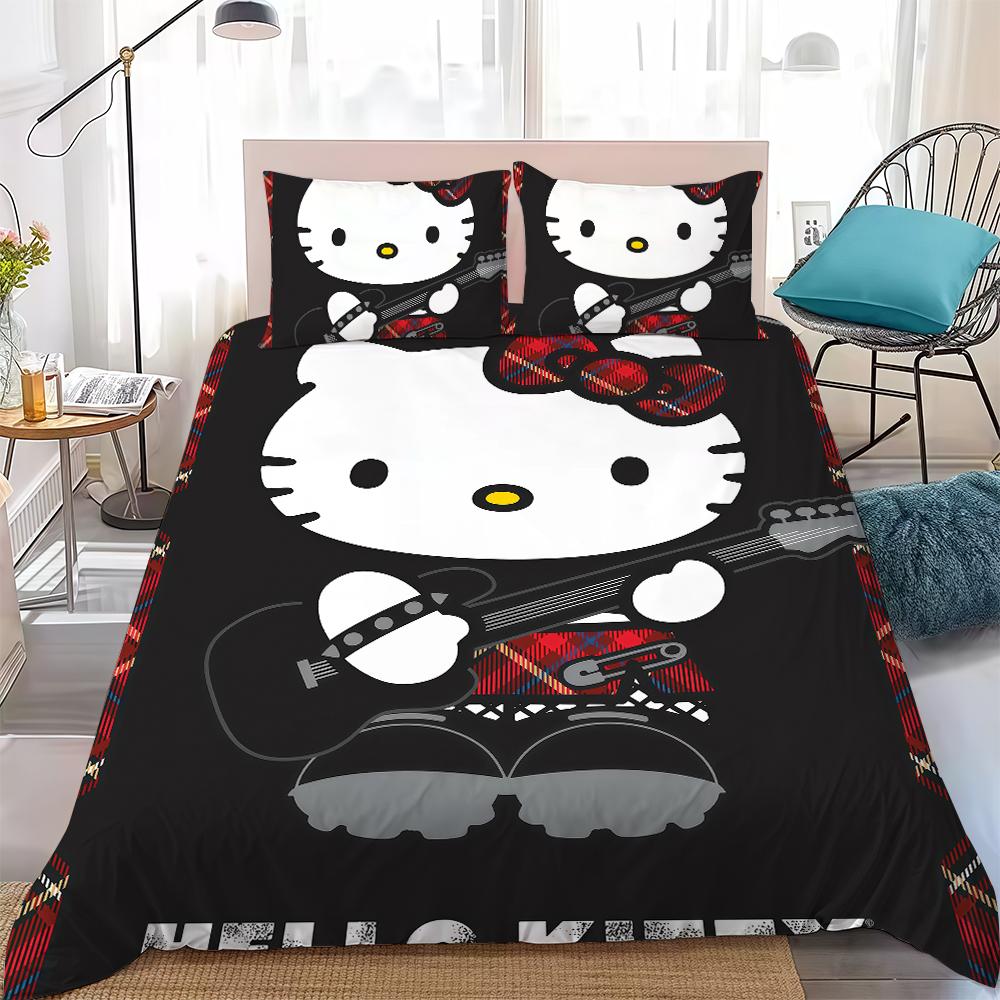 K-KittyS Cute H-Hello Duvet Cover Set Home Style Bedding Soft Laundry Cotton Bed 3 Piece Set Student Dormitory Gift 135x200cm
K-KittyS Cute H-Hello Duvet Cover Set Home Style Bedding Soft Laundry Cotton Bed 3 Piece Set Student Dormitory Gift 135x200cm