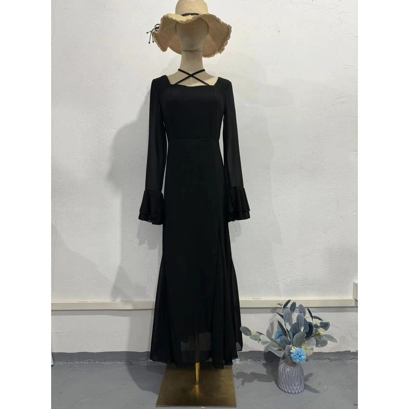 Fashion New Arrival Autumn Chiffon Lotus Leaf Sleeve Tied Slim Fit Dress Lotus Leaf Lace up Dress Black 2XL
Fashion New Arrival Autumn Chiffon Lotus Leaf Sleeve Tied Slim Fit Dress Lotus Leaf Lace up Dress Black 2XL