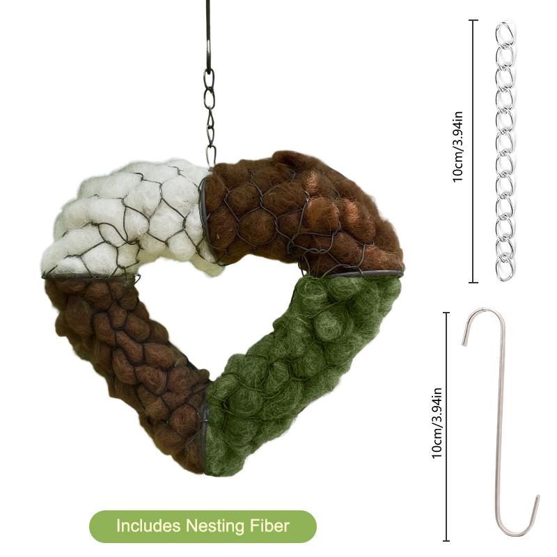 Handmade Fiber Bird Nesting Heart, Refillable Birds Haven 1 Heart Shape Hummingbird Nesting And 80g Of Nest Materials B чёрный
Handmade Fiber Bird Nesting Heart, Refillable Birds Haven 1 Heart Shape Hummingbird Nesting And 80g Of Nest Materials B чёрный