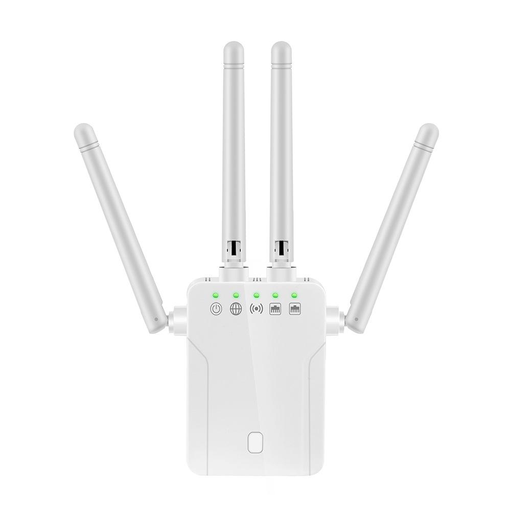 1200Mbps Wireless WiFi Repeater Wifi Signal Booster Dual-Band 2.4G 5G Extender 4 Antenna Router Signal Amplifier For Office Home 300Mbps&US Plug білий
1200Mbps Wireless WiFi Repeater Wifi Signal Booster Dual-Band 2.4G 5G Extender 4 Antenna Router Signal Amplifier For Office Home 300Mbps&US Plug білий