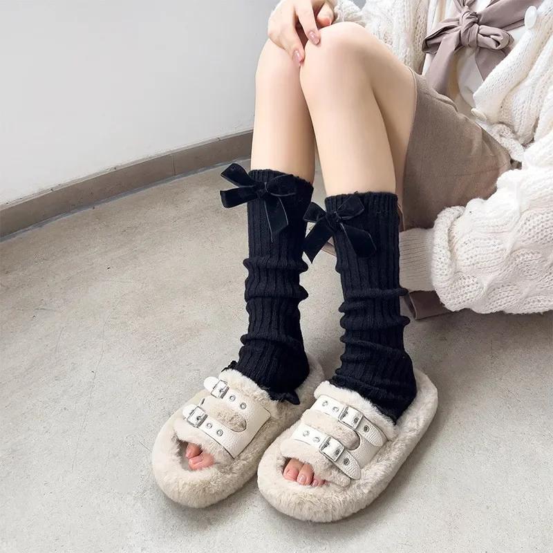New Fashion Women Sexy Gaiters Boot Cuffs Velvet-Bowknot Leg Warmers Knitted Knee Socks JK Long Tube Leg Covers Calf Socks Gifts about 38cm чорний
New Fashion Women Sexy Gaiters Boot Cuffs Velvet-Bowknot Leg Warmers Knitted Knee Socks JK Long Tube Leg Covers Calf Socks Gifts about 38cm чорний