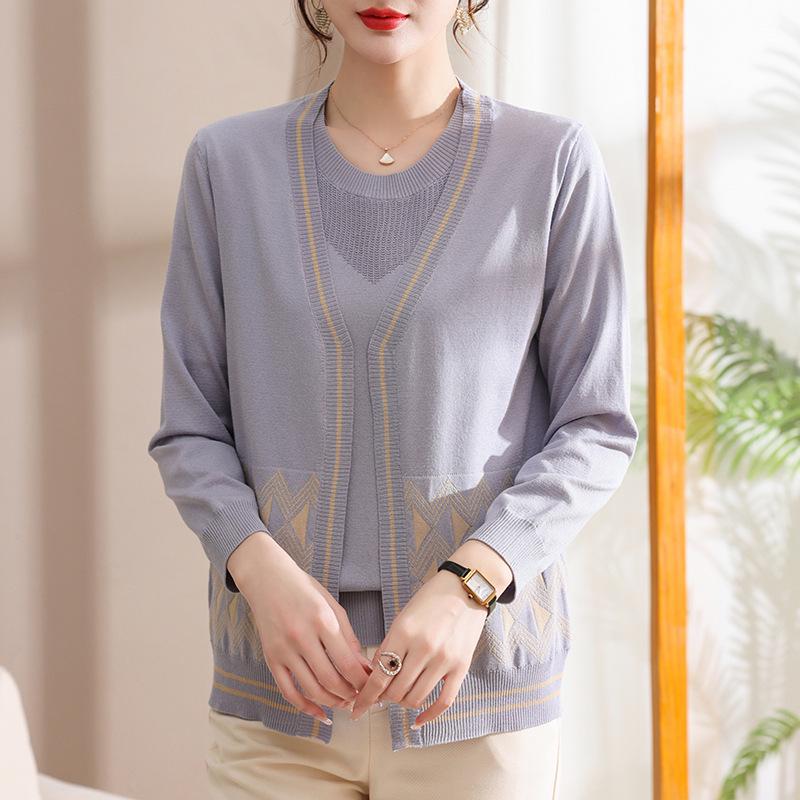 Stylish Knit Cardigan & Pants Set for Women, Age-Reducing Spring Fashion 2026 2XL (110-120 lbs) сірий колір/синій
Stylish Knit Cardigan & Pants Set for Women, Age-Reducing Spring Fashion 2026 2XL (110-120 lbs) сірий колір/синій