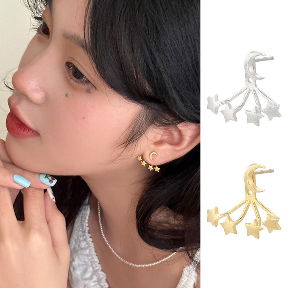 Sliver Star Moon Earrings Studs Gold Hanging Stars Ear Studs Moon Culminating Stars Earrings Party срібний
Sliver Star Moon Earrings Studs Gold Hanging Stars Ear Studs Moon Culminating Stars Earrings Party срібний