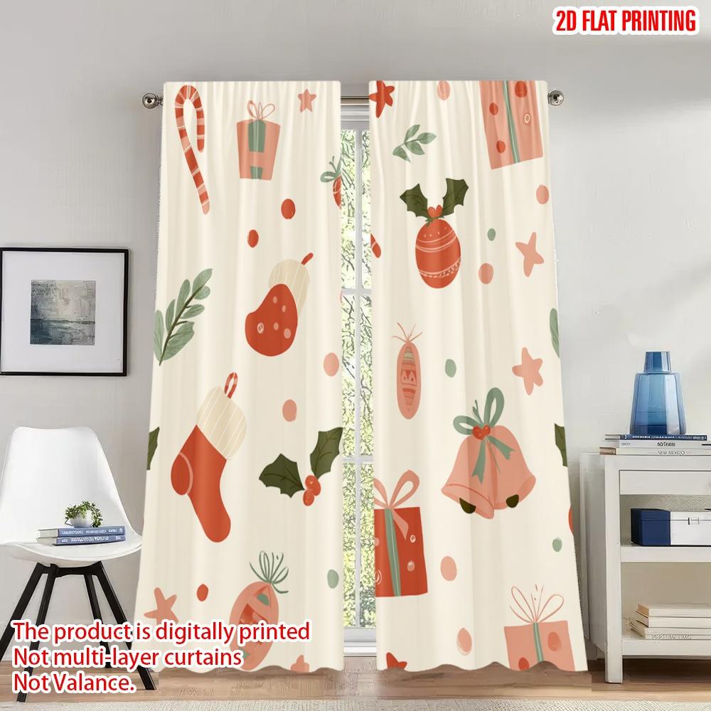 2pcs 2D flat printing Merry Christmas Curtains Christmas Ornament Gifts Holly Digital Printed Polyester Drapes Festive Curtains 100*130 Rod Pocket 1pcs
2pcs 2D flat printing Merry Christmas Curtains Christmas Ornament Gifts Holly Digital Printed Polyester Drapes Festive Curtains 100*130 Rod Pocket 1pcs