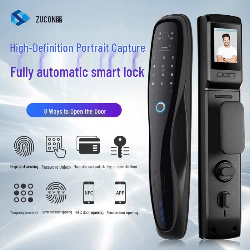 ZUCONF F695 Smart Fingerprint Door Lock with Electronic Peephole CN plug (adapter included)
ZUCONF F695 Smart Fingerprint Door Lock with Electronic Peephole CN plug (adapter included)