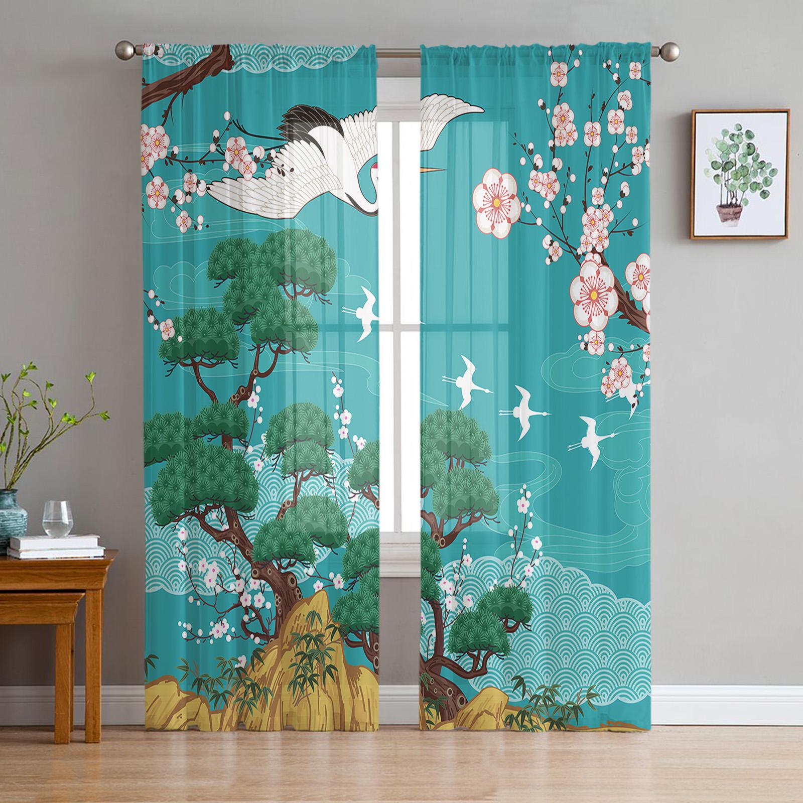 Японский стиль Сакура Цветущая вишня Розовый цветок Прозрачные шторы Украшение гостиной Оконная занавеска Кухня Тюль Вуаль Шторы W135 x H115cm x1&Grommet Top
Японский стиль Сакура Цветущая вишня Розовый цветок Прозрачные шторы Украшение гостиной Оконная занавеска Кухня Тюль Вуаль Шторы W135 x H115cm x1&Grommet Top