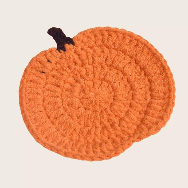 Autumn Crochet Pumpkin Coasters Handmade Fall Farmhouse Table Decor Heat-Resistant Drink Mats Halloween Kitchen Gift Accessories
Autumn Crochet Pumpkin Coasters Handmade Fall Farmhouse Table Decor Heat-Resistant Drink Mats Halloween Kitchen Gift Accessories