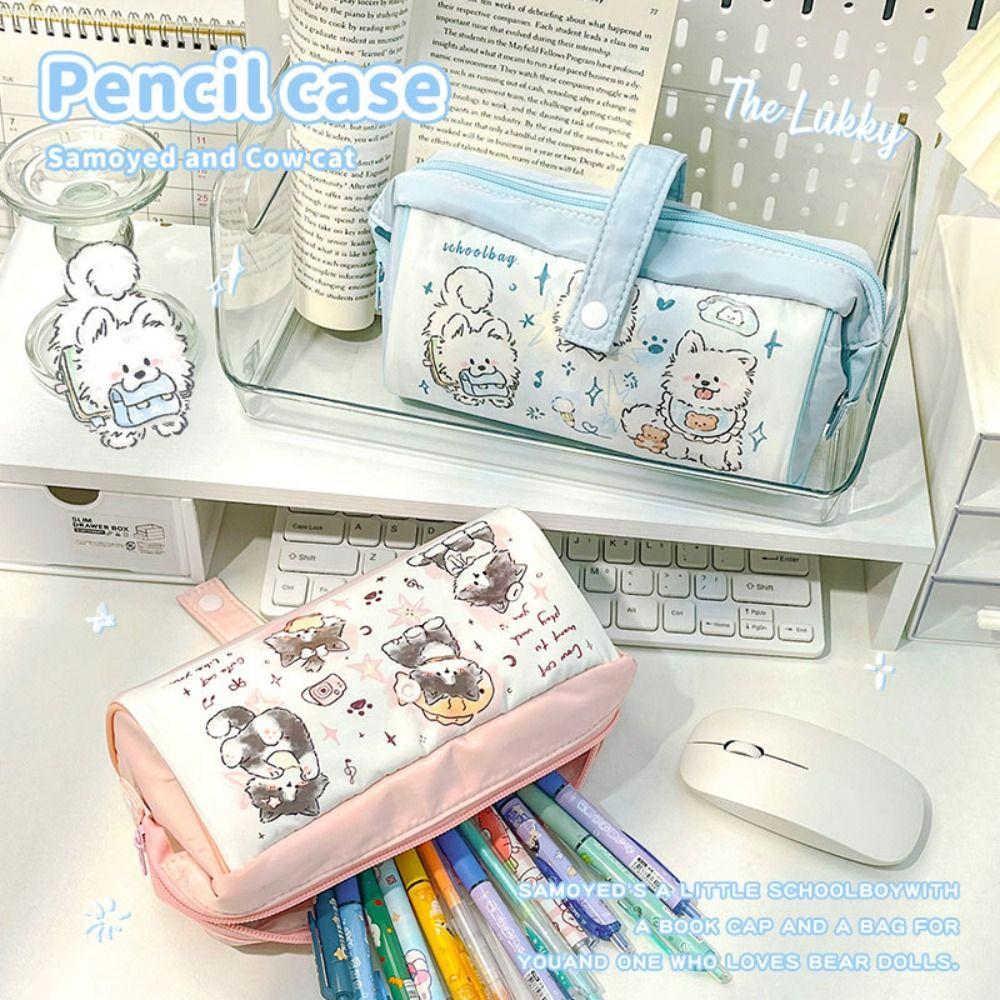 Large Capacity Stationery Bag Little Cat/Puppy Pattern Pen Box Stationery Organizer School Office
Large Capacity Stationery Bag Little Cat/Puppy Pattern Pen Box Stationery Organizer School Office