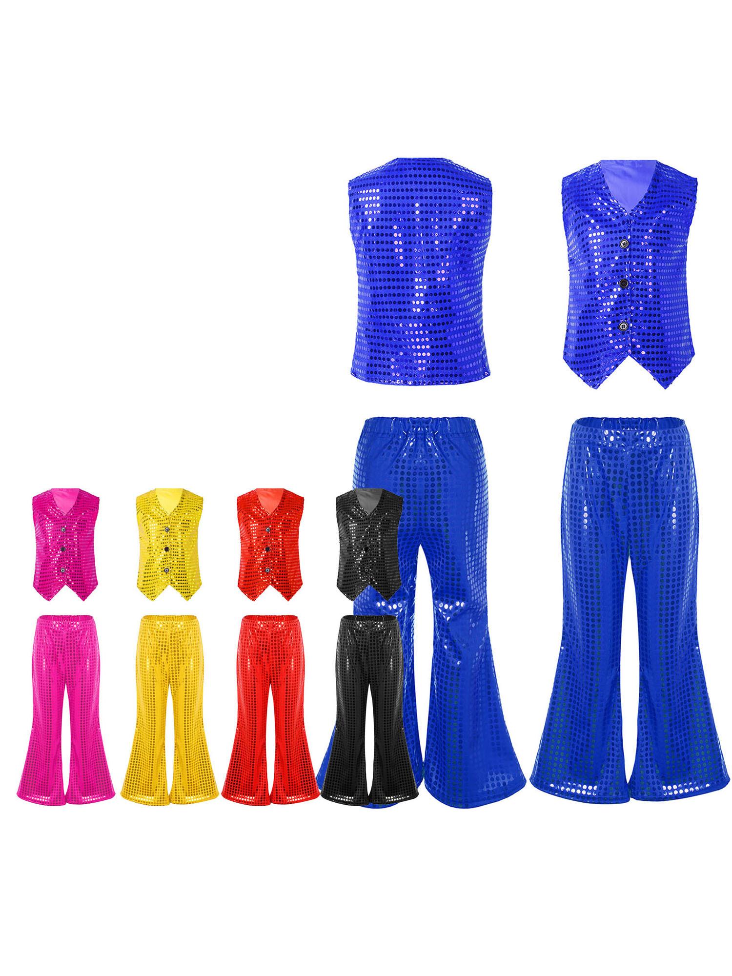 Kids Boys Girls Stage Performance Outfit Glittery Sequined Vest V Neckline Button Waistcoat with Elastic Waistband Flared Pants 5-6 Years королівський синій колір
Kids Boys Girls Stage Performance Outfit Glittery Sequined Vest V Neckline Button Waistcoat with Elastic Waistband Flared Pants 5-6 Years королівський синій колір