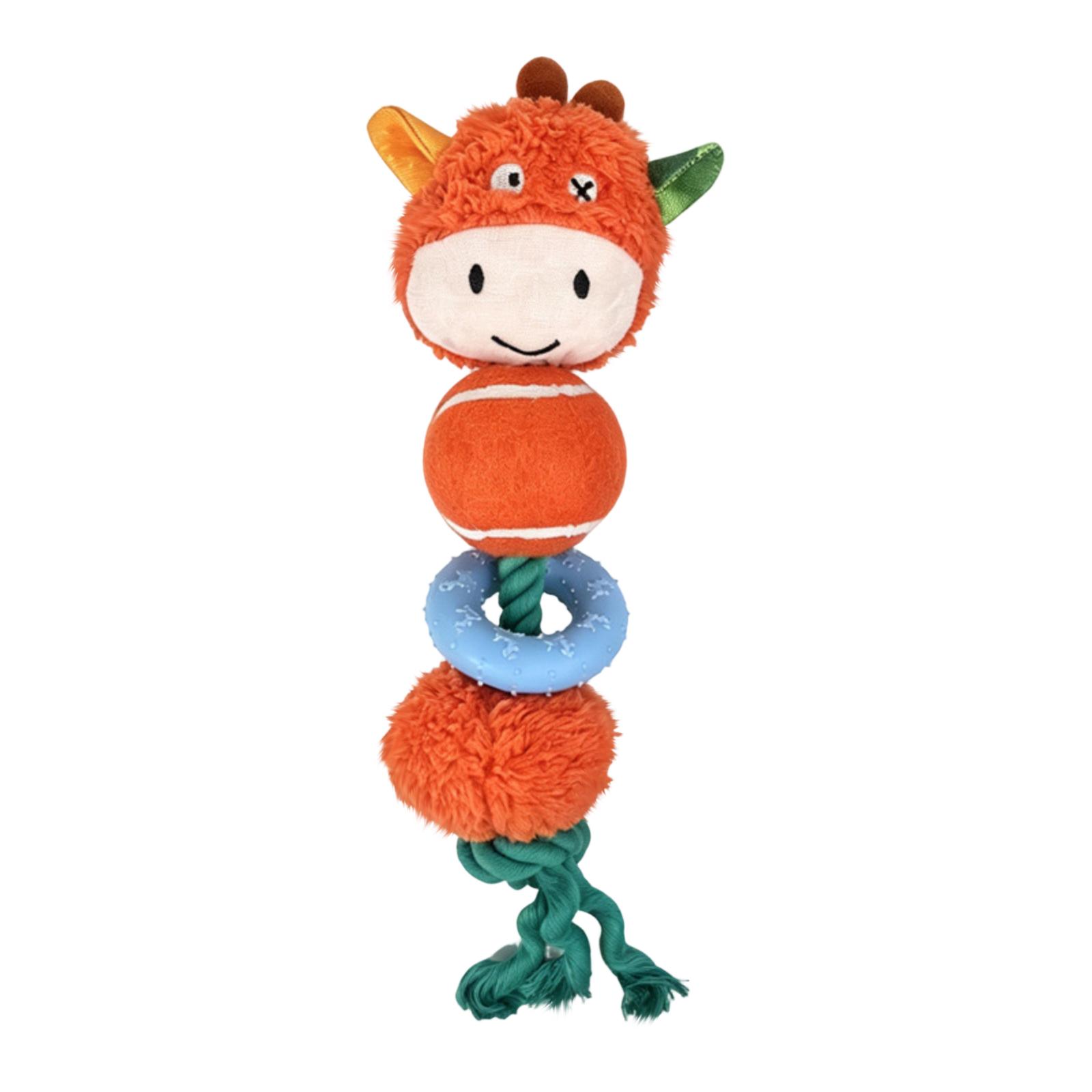 Plush Animal Dog Toy with Rope Chew Ball Squeaker and Ring Design Durable Interactive Pet Toy for Small and Medium Dogs One Size
Plush Animal Dog Toy with Rope Chew Ball Squeaker and Ring Design Durable Interactive Pet Toy for Small and Medium Dogs One Size