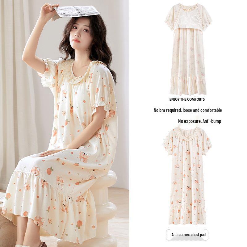 Женское легкое платье с коротким рукавом с мультяшной девочкой - Домашняя и повседневная одежда из облачного хлопка L (95-110 lbs)
Женское легкое платье с коротким рукавом с мультяшной девочкой - Домашняя и повседневная одежда из облачного хлопка L (95-110 lbs)