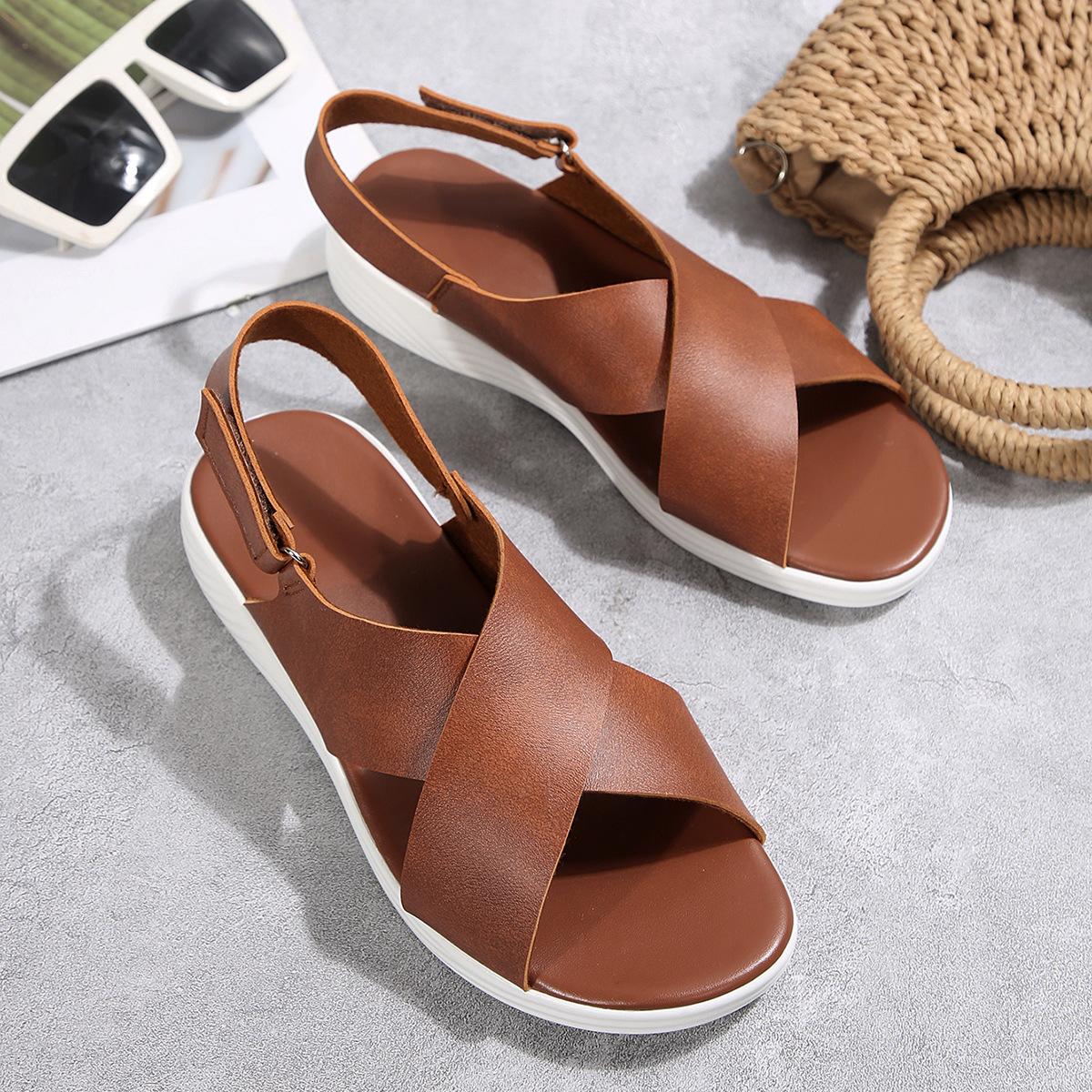 Casual sandals women s 2025 spring and summer new thick-soled flat-heeled fish mouth Velcro casual foreign trade large-size sandals women 36 светло-коричневого
Casual sandals women s 2025 spring and summer new thick-soled flat-heeled fish mouth Velcro casual foreign trade large-size sandals women 36 светло-коричневого