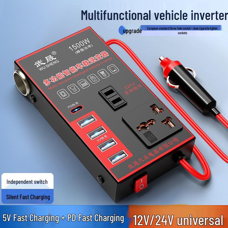 Truck and Car Inverter: 24V/12V to 220V High-Power Multifunctional Charging Converter
Truck and Car Inverter: 24V/12V to 220V High-Power Multifunctional Charging Converter