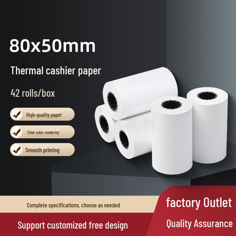 Thermal Receipt Paper 80x50: Kitchen, Takeaway, Queue Machine - 42 Rolls/Box
Thermal Receipt Paper 80x50: Kitchen, Takeaway, Queue Machine - 42 Rolls/Box