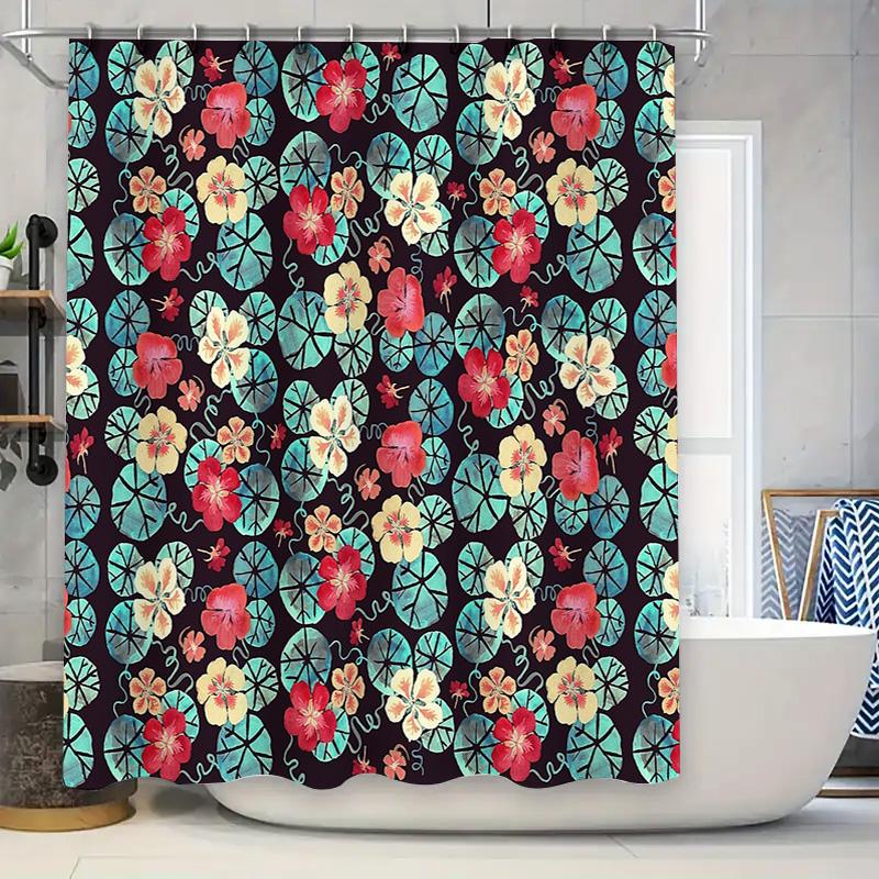 Floral Shower Curtain Botanical Pattern Waterproof Bathroom Decor Nature Inspired Fabric Backdrop Tropical Design Home Accent W60H190(CM)-1 Pcs
Floral Shower Curtain Botanical Pattern Waterproof Bathroom Decor Nature Inspired Fabric Backdrop Tropical Design Home Accent W60H190(CM)-1 Pcs