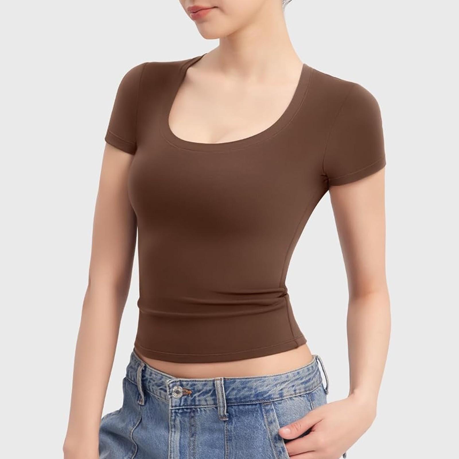 Женские сексуальные футболки с коротким рукавом и круглым вырезом, облегающие топы для выхода в свет S
Женские сексуальные футболки с коротким рукавом и круглым вырезом, облегающие топы для выхода в свет S